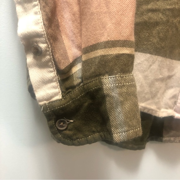 Lucky Brand Plaid Button Up Shirt Long Sleeves Size Small Viscose & Modal Airy - Picture 7 of 13